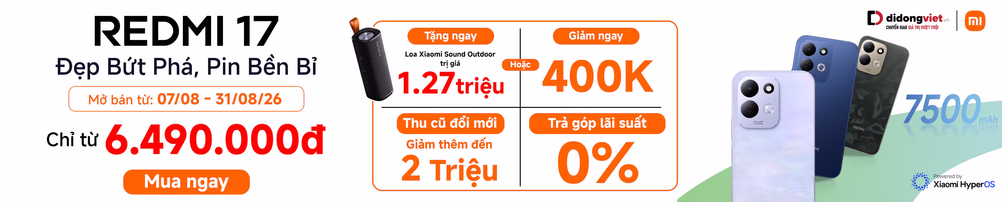Mở bán Redmi 17