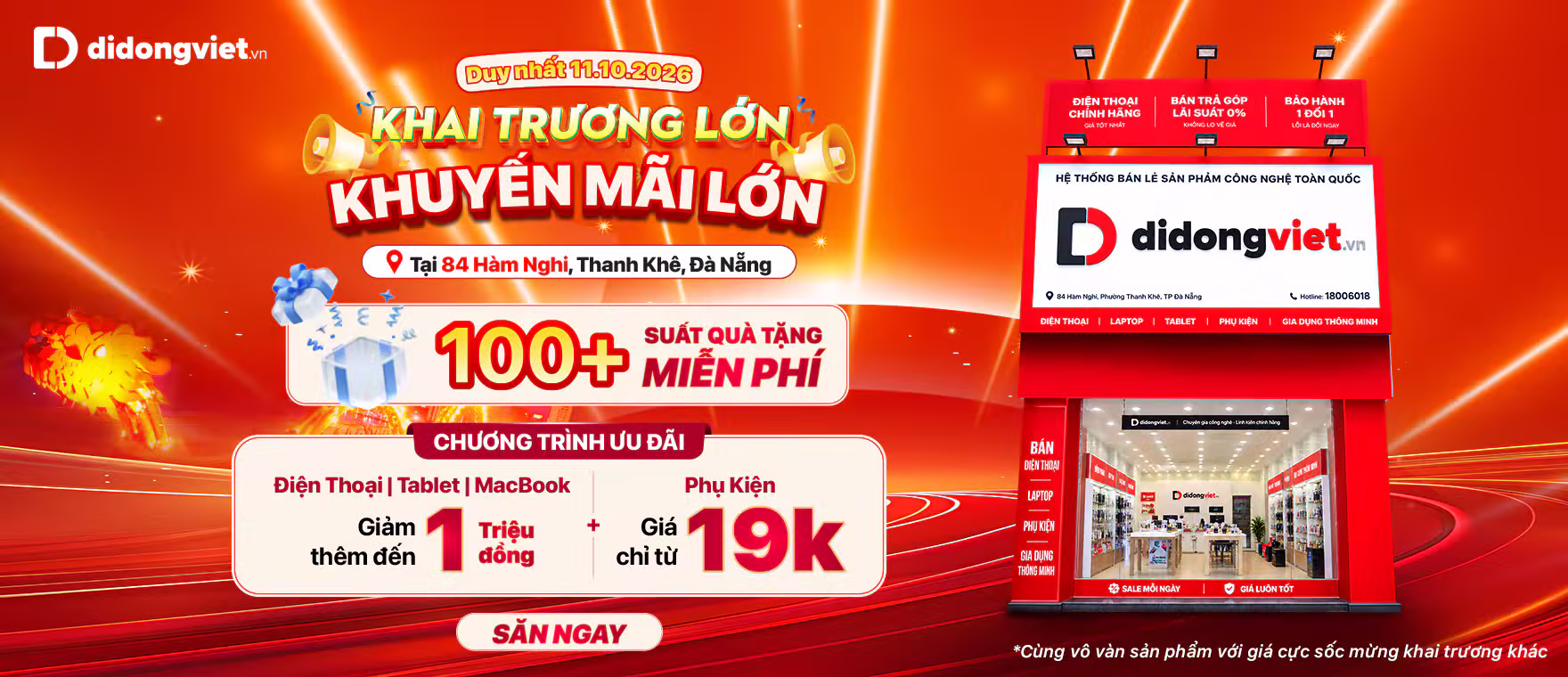 Khai trương Hàm Nghi, Đà Nẵng