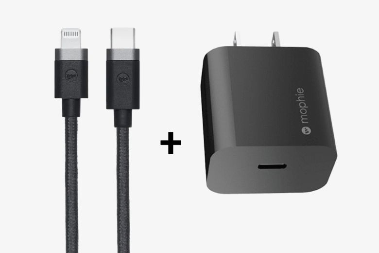 Bộ Combo cáp sạc Mophie 20W Type-C to Lightning màu đen - Đặc biệt hữu ích khi bạn cần sạc thiết bị nhanh chóng trong thời gian ngắn