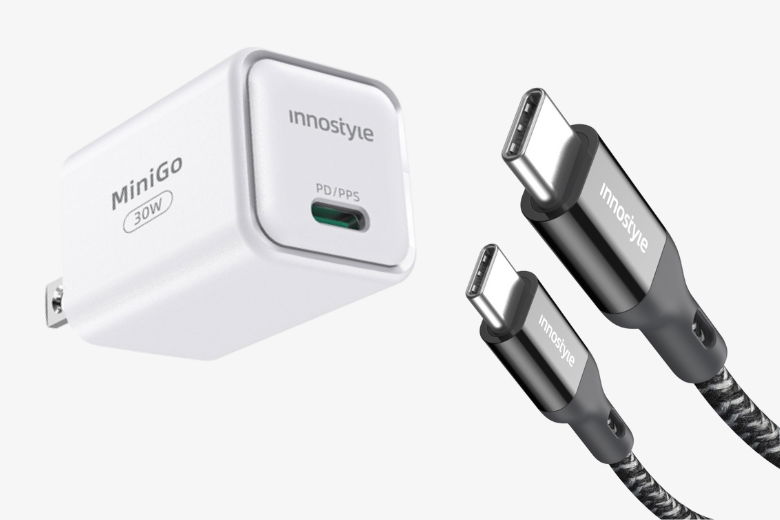 Bộ Combo cáp sạc Innostyle 30W C-C màu đen - Truyền tải điện nhanh, ổn định và an toàn cho cả thiết bị và sức khoẻ người dùng