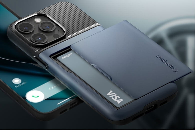 Ốp lưng iPhone 15 Pro Max Spigen Slim Armor CS - Mỏng nhẹ, có khả năng bảo vệ toàn diện và tiện ích với khả năng chứa thẻ