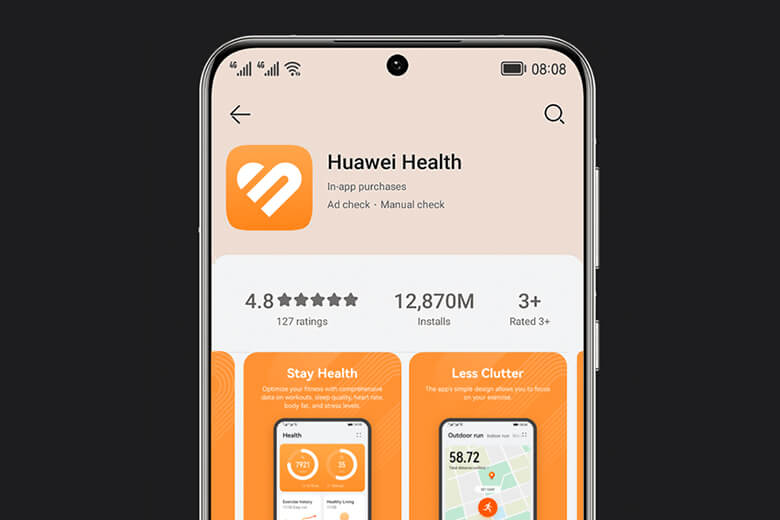 Điều chỉnh và quản lý với ứng dụng Huawei Health