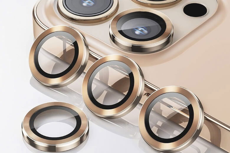 Kính cường lực camera iPhone 14 Pro/14 Pro Max Mipow DiamondShield Gold - Đảm bảo cho cụm camera của bạn luôn mới và sang trọng