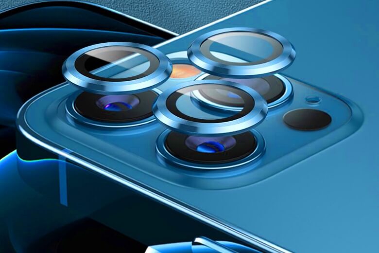 Kính cường lực camera Mipow Glass Aluminum cho iPhone 12 Pro - Đảm bảo bảo vệ hoàn hảo cho cụm 3 camera của iPhone, chống va đập tốt nhất và giữ nguyên được màu sắc