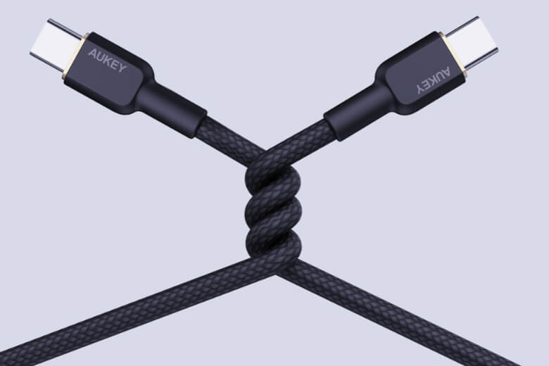 Cáp sạc C-C Aukey CB-NCC1 bọc dù 1m - Đồng bộ nhanh chóng và hiệu quả đáp ứng nhu cầu công việc
