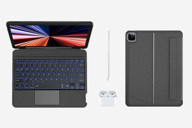 Bao da iPad Pro 12.9-inch 2022 Wiwu Bluetooth Mag Touch kèm bàn phím - Dễ dàng thiết lập và sử dụng bàn phím  mà không cần lo lắng về dây cáp