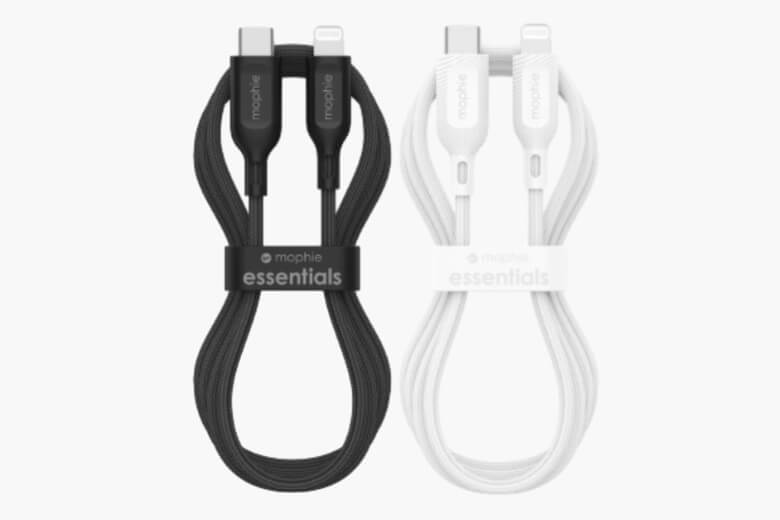 Cáp sạc USB-C to Lightning Mophie Essential 1m - Tận dụng tối đa thời gian sạc và truyền tải dữ liệu nhanh chóng 