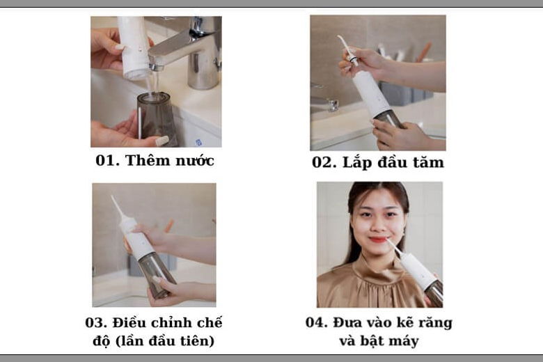 Hướng dẫn sử dụng máy tăm nước đúng chuẩn