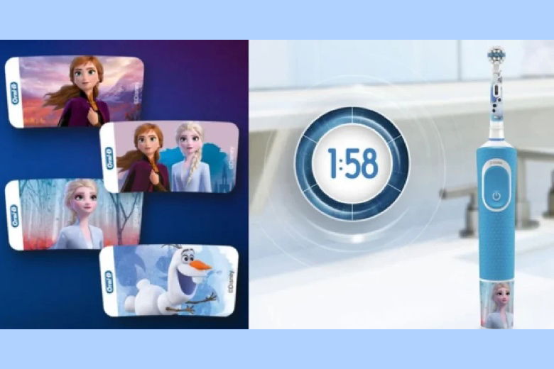 Hướng dẫn sử dụng và bảo quản bàn chải điện trẻ em Oral-B Vitality D12 Disney Frozen