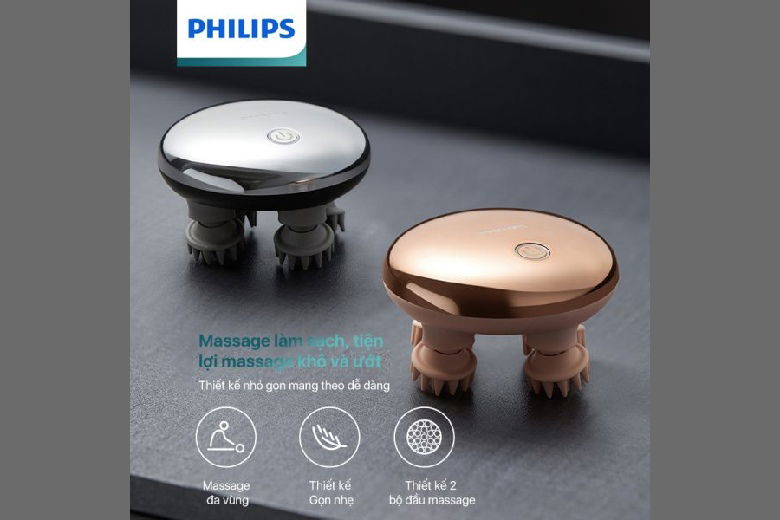  Máy massage da đầu mini Philips PPM1301 chính hãng - Chuyên gia hỗ trợ Massage tại nhà 