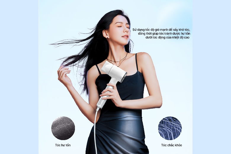 Có chức năng tạo ion âm bảo vệ tóc mỗi lần sấy 