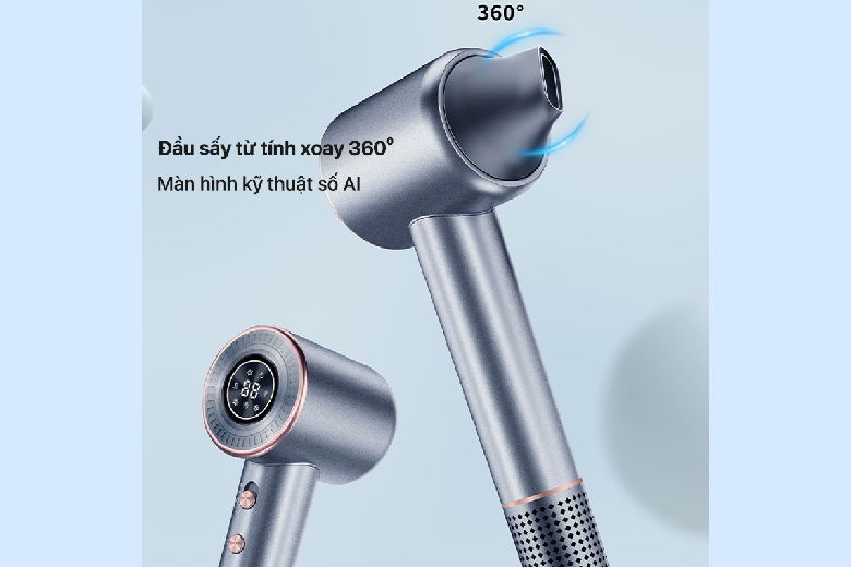 Thiết kế kiểu dáng của máy sấy tóc bổ sung ion âm Bomidi HD02