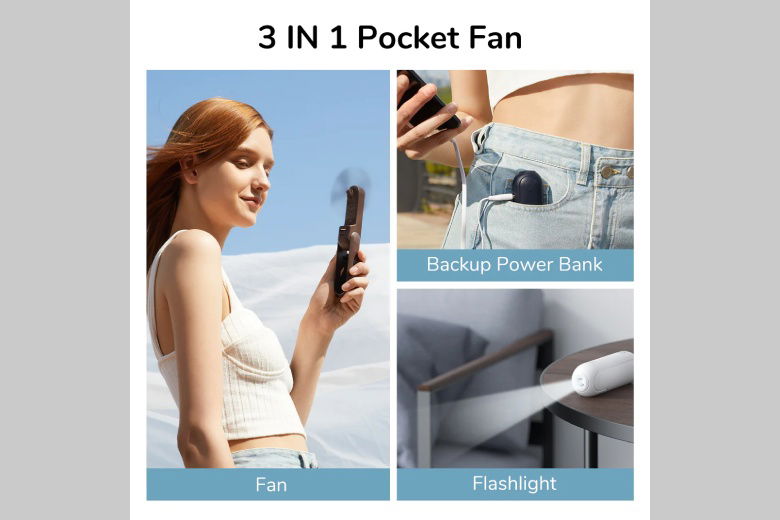 Đặc điểm nổi bật của quạt cầm tay mini 3in1 Jisulife F8X 4800mAH&nbsp;