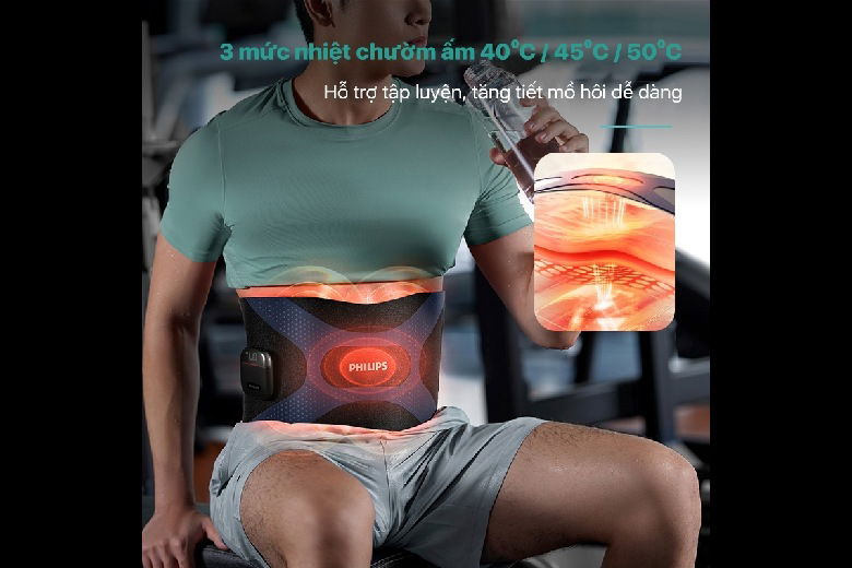 Máy massage đai bụng Philips PPM4331 - Chuyên gia massage ngay tại nhà