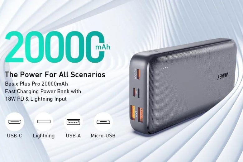 Pin sạc dự phòng Aukey 20.000mAh PB-N74S - Sạc nhanh như tia chớp cùng sự an toàn tối thượng