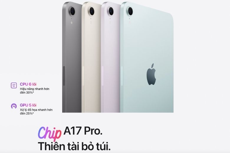 Vận hành mạnh mẽ với chip Apple A17 Pro