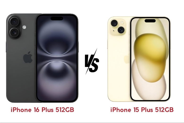 iPhone 16 Plus 512GB so với iPhone 15 Plus 512GB