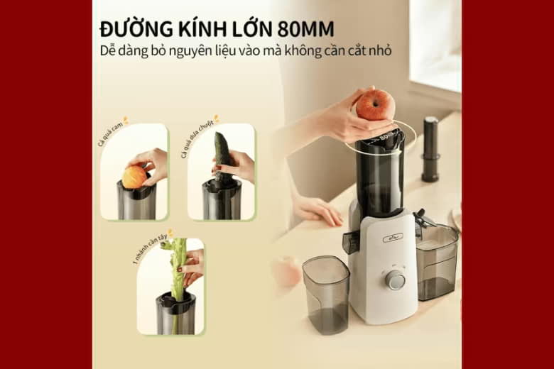 Máy ép chậm 0.8L 130W Bear SJ-4H01U (YZJ-F01D6)