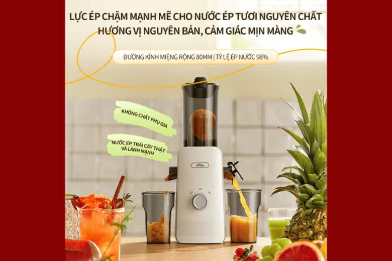 Máy ép chậm 0.8L 130W Bear SJ-4H01U (YZJ-F01D6)