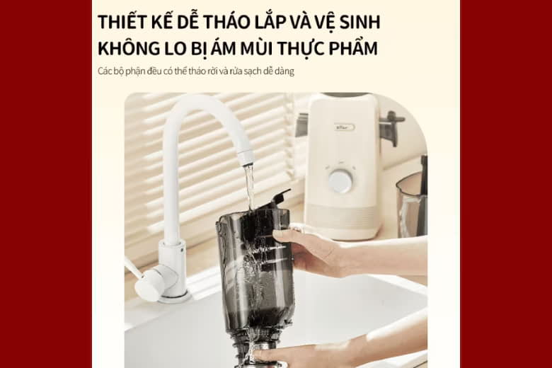 Máy ép chậm 0.8L 130W Bear SJ-4H01U (YZJ-F01D6)