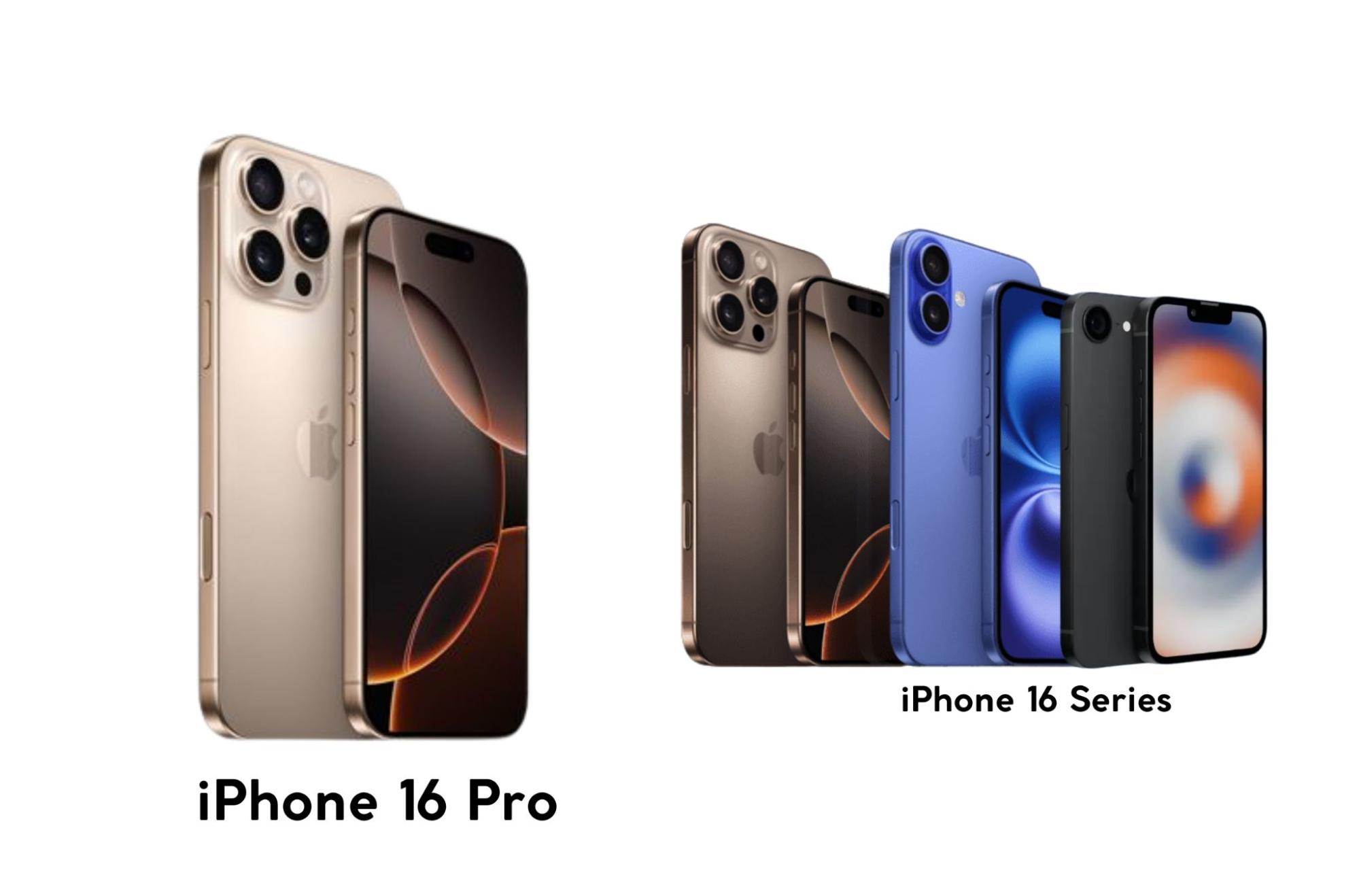 So sánh iPhone 16 và các phiên bản khác của iPhone 16 Series