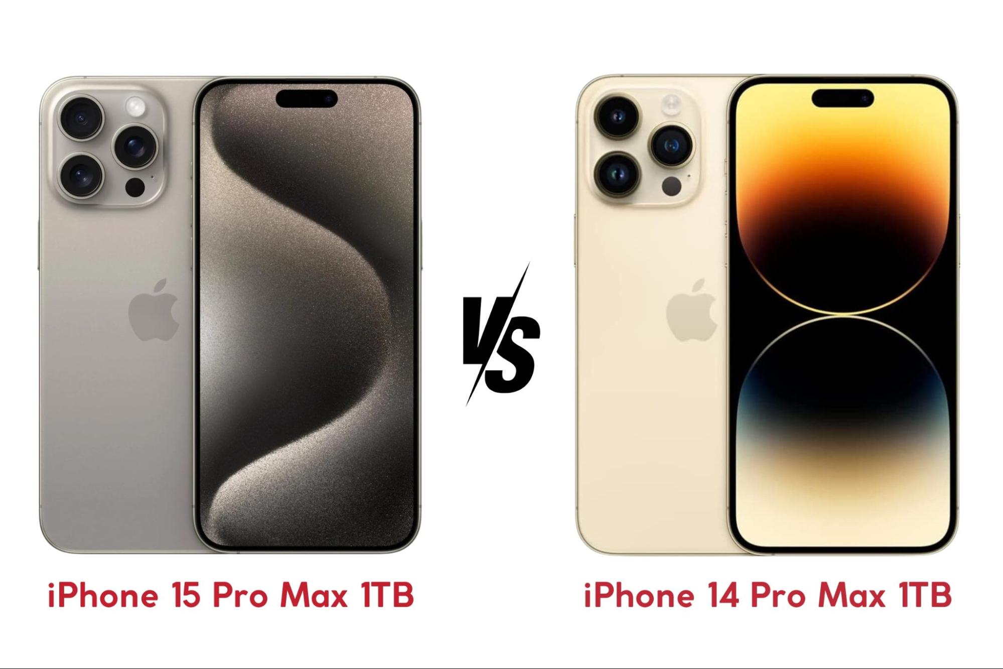iPhone 15 Pro Max 1TB vs iPhone 14 Pro Max 1TB