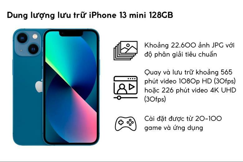 Bộ nhớ 128GB của iPhone 13 mini