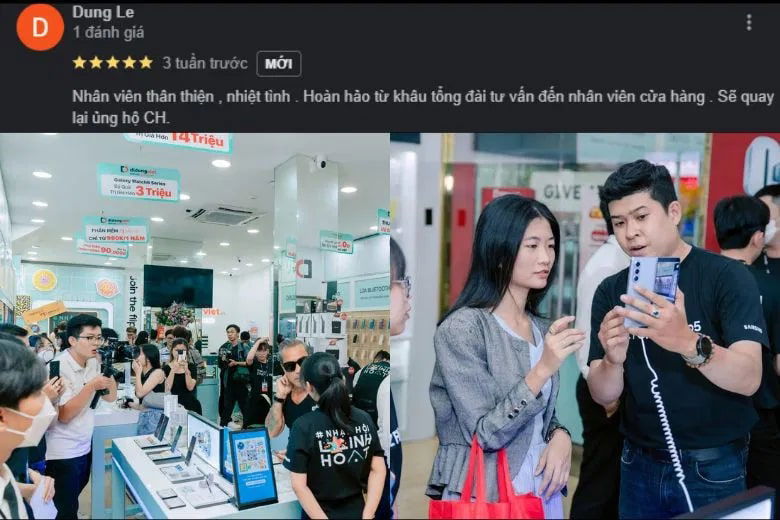 Khách hàng mua Samsung Galaxy Z Fold5 5G tại Di Động Việt