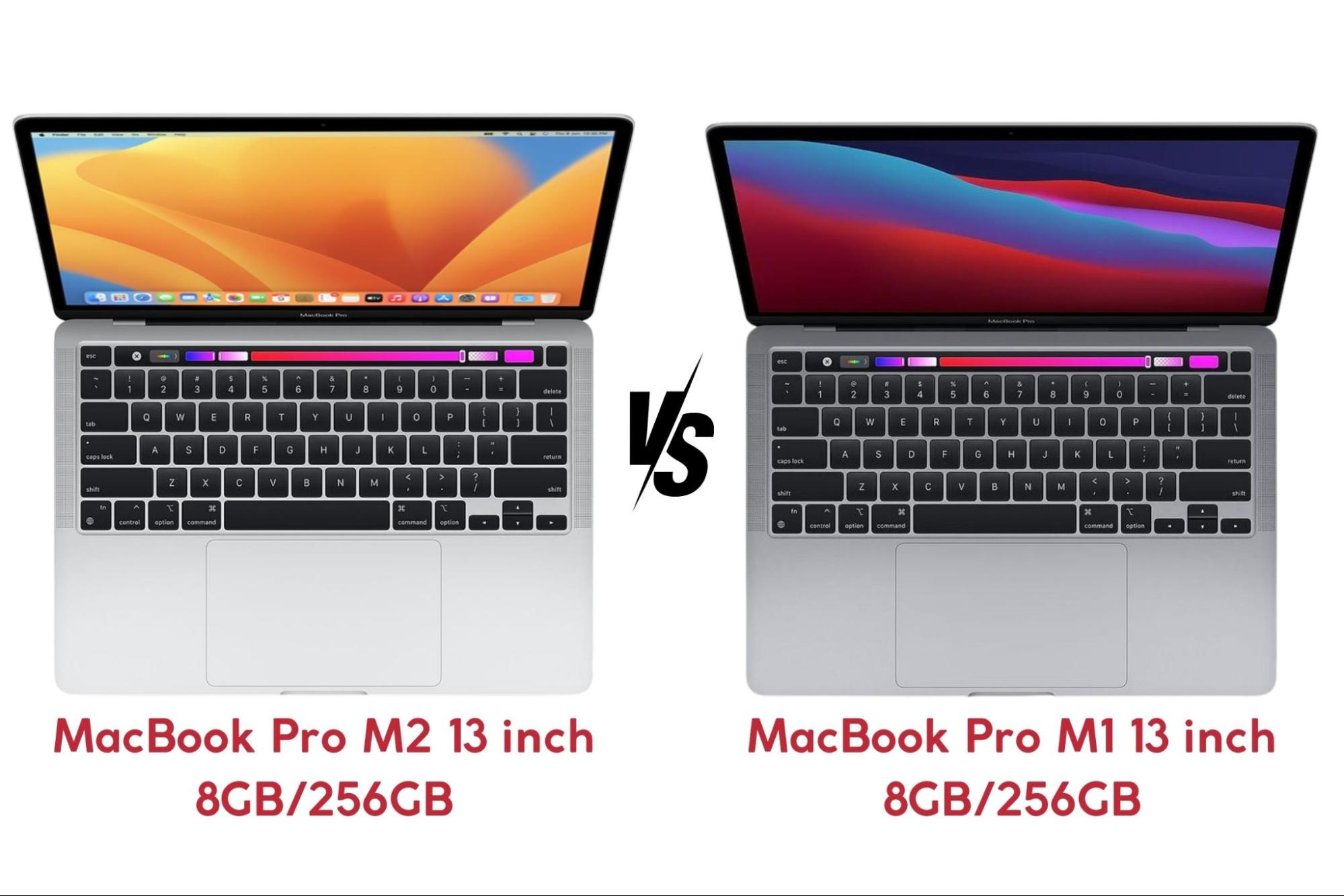 MacBook Pro M2 13 inch 8GB/256GB vs Pro M1 13 inch 8GB/256GB