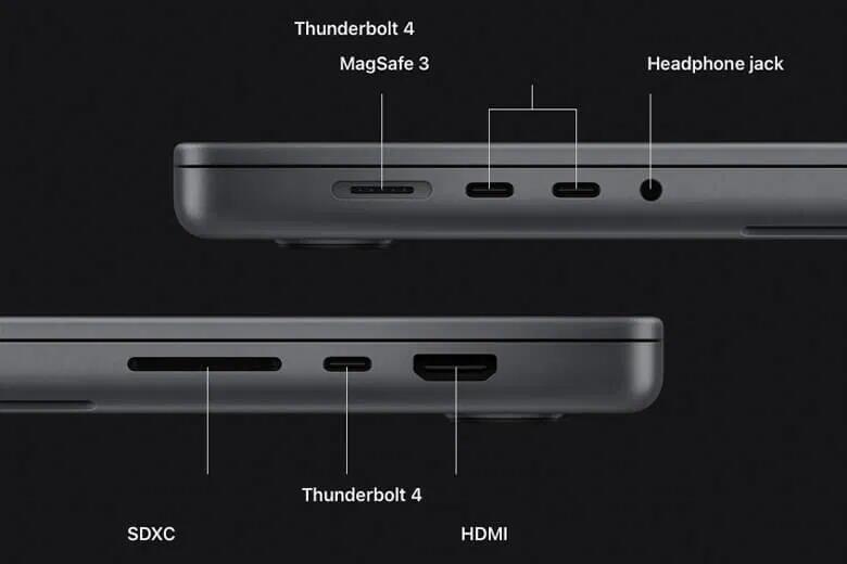 Cổng kết nối MacBook Pro M2 Max 16 inch 32GB/1TB