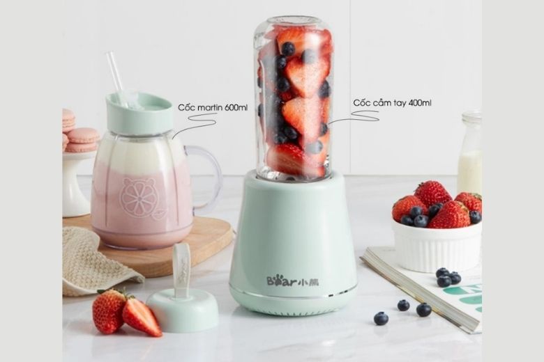 Máy xay sinh tố cầm tay 600ml Bear LLJ-D04A1 - Xay & uống mọi lúc