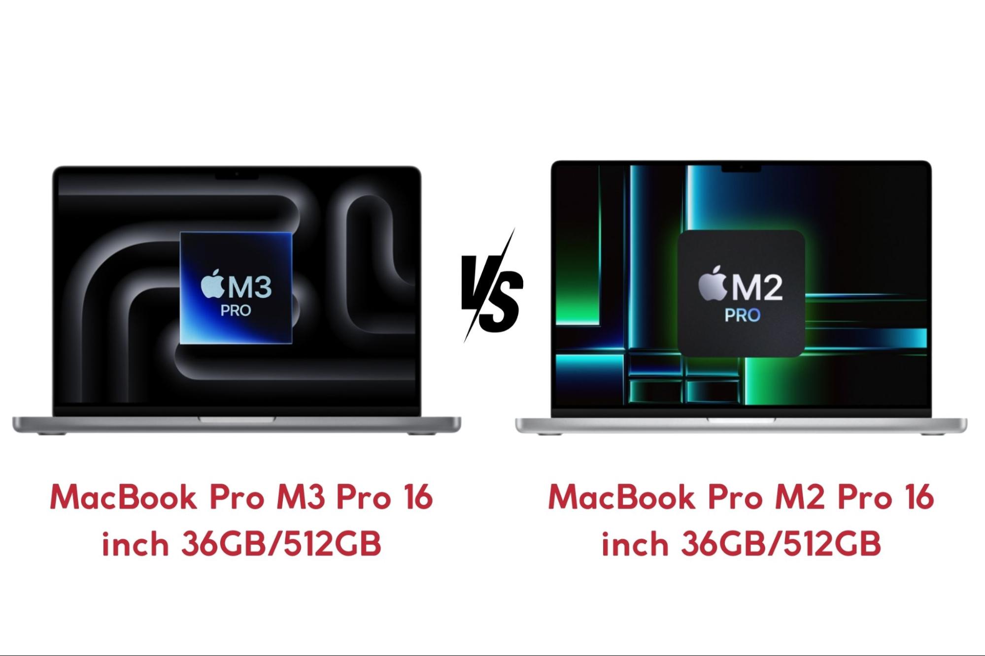 MacBook Pro M3 Pro 16 inch vs Pro M2 Pro 16 inch