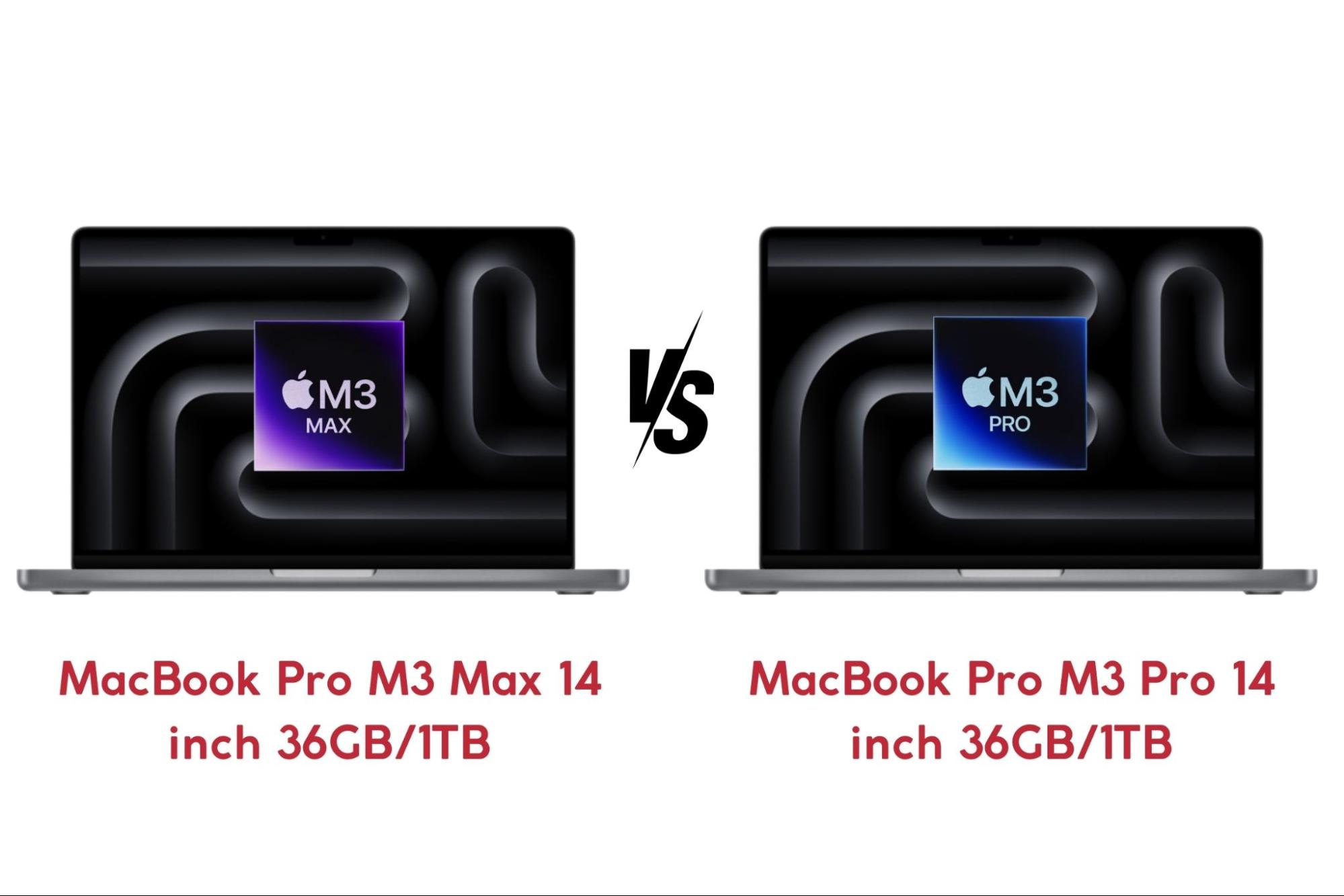 MacBook Pro M3 Max vs MacBook Pro M3 Pro 14 inch