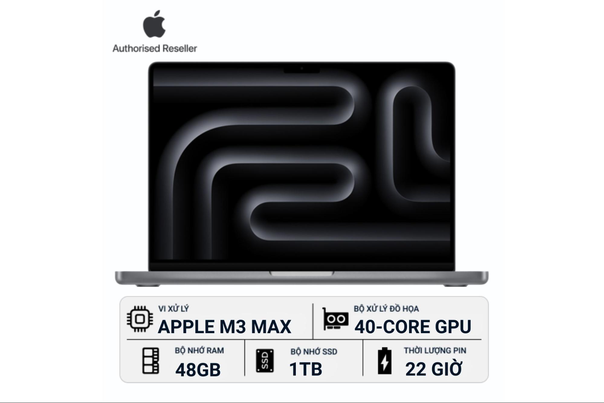 Hiệu năng siêu mạnh với chip Apple M3 Max