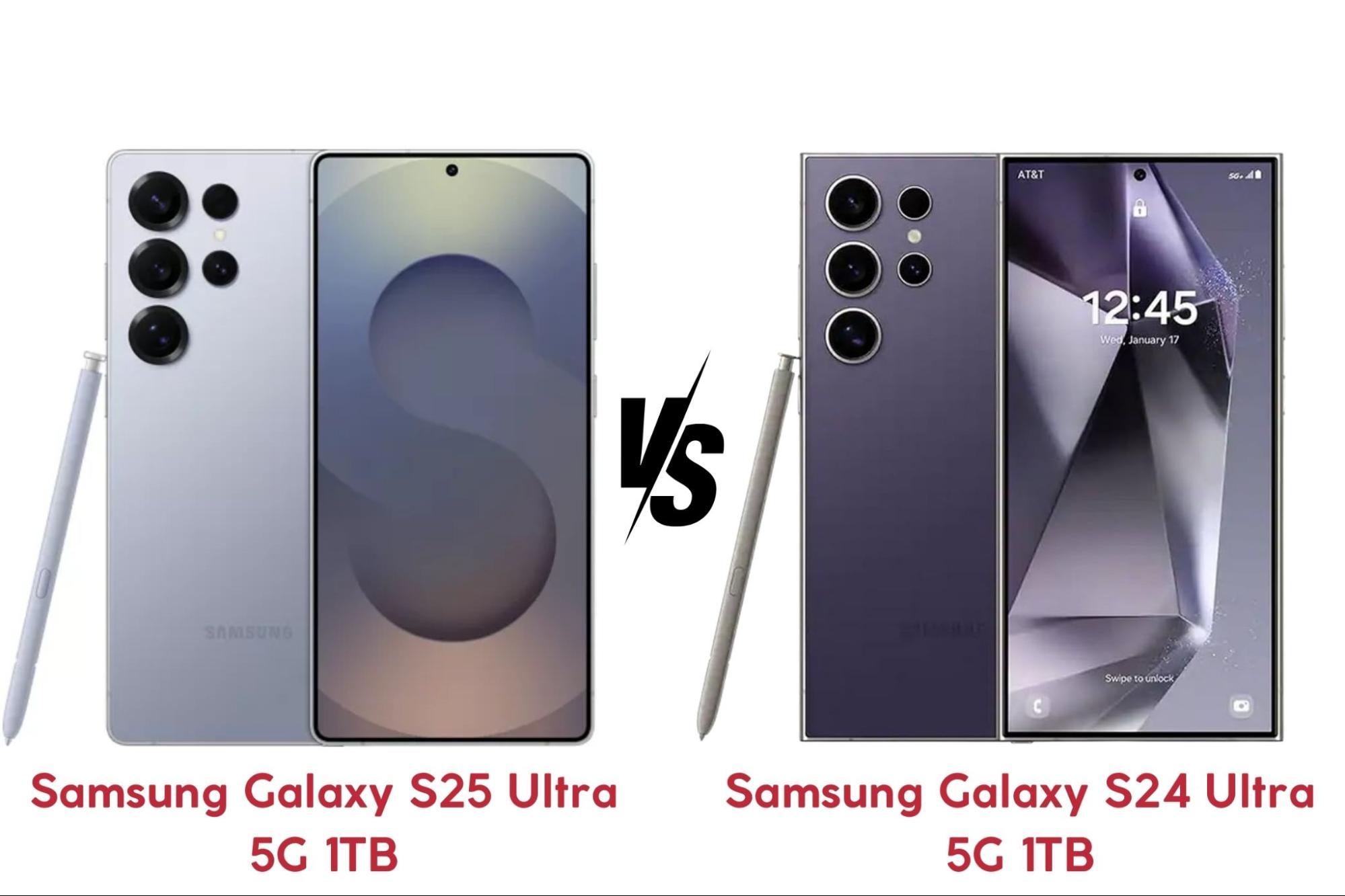 Samsung Galaxy S25 Ultra 5G 1TB vs Samsung Galaxy S24 Ultra 5G 1TB