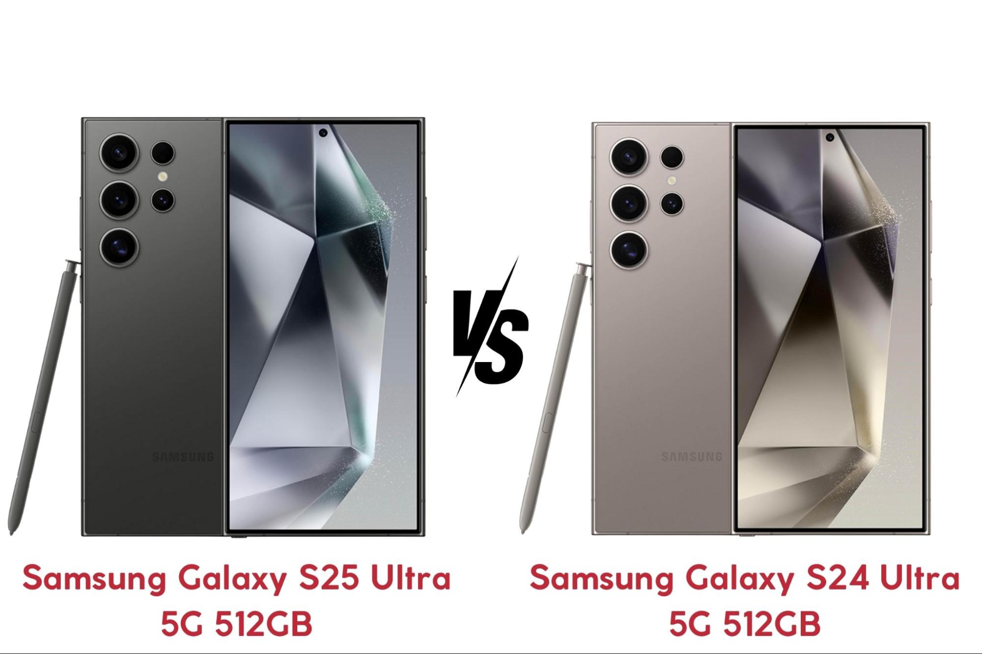 Samsung Galaxy S25 Ultra 5G 512GB vs Samsung Galaxy S24 Ultra 5G 512GB