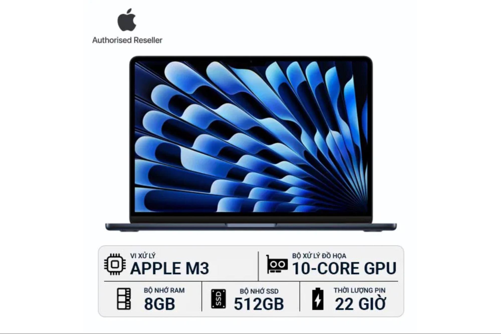 Chip M3 của MacBook Air M3 15 inch 8GB/512GB 