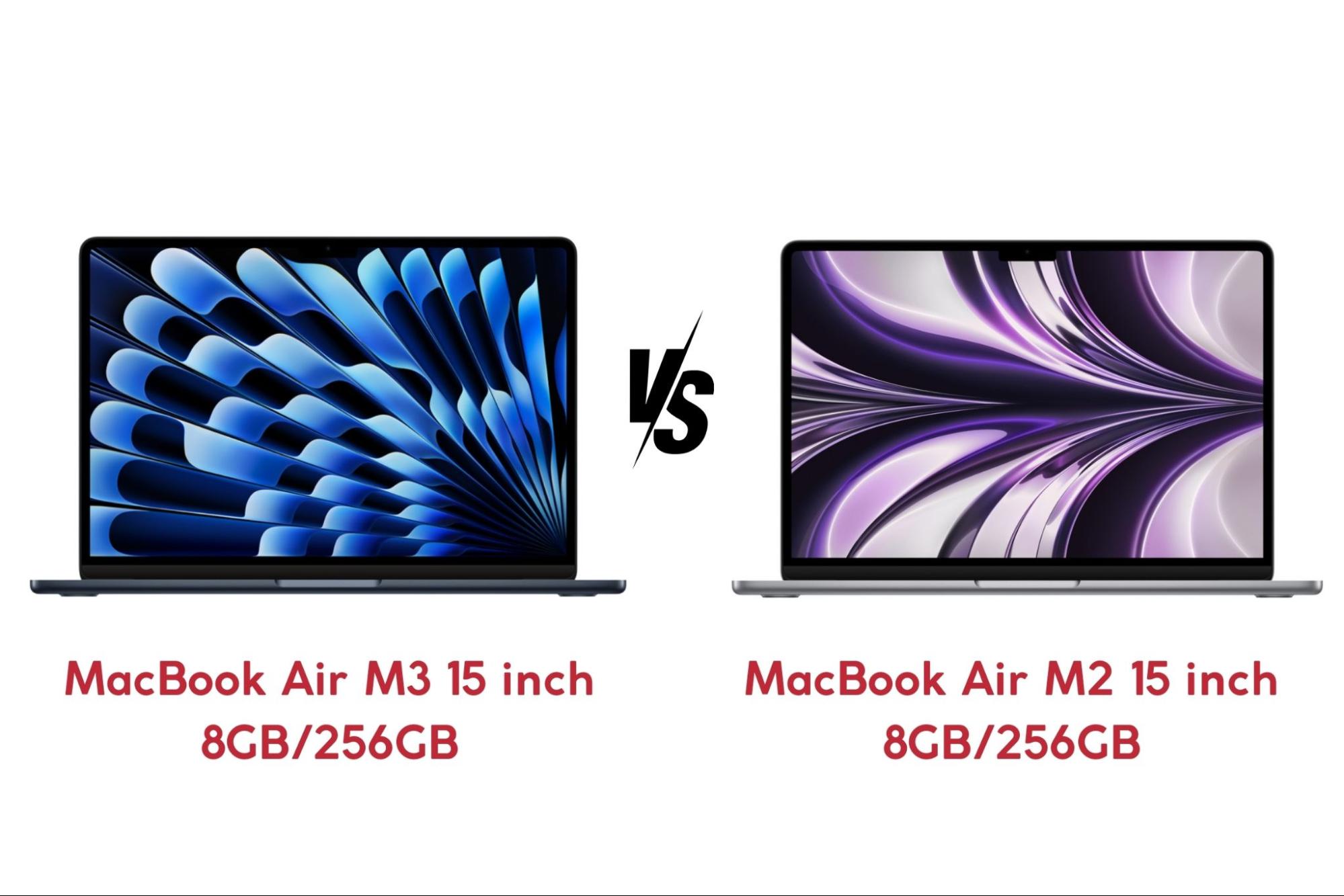 MacBook Air M3 15 inch 8GB/512GB vs MacBook Air M2 15 inch 8GB/512GB
