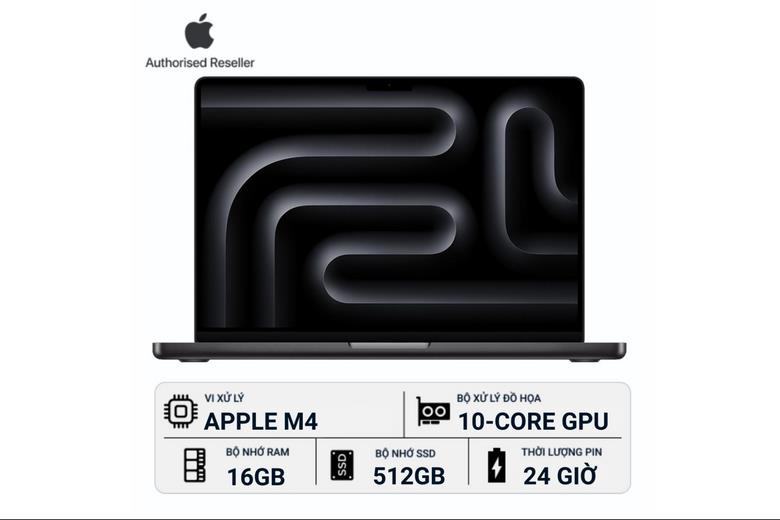 MacBook Pro M4 2024 14-inch 16GB/512GB hiệu năng vượt trội