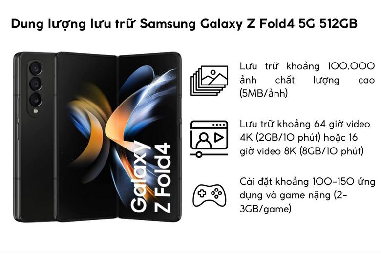 Dung lượng Samsung Galaxy Z Fold4 5G 512GB