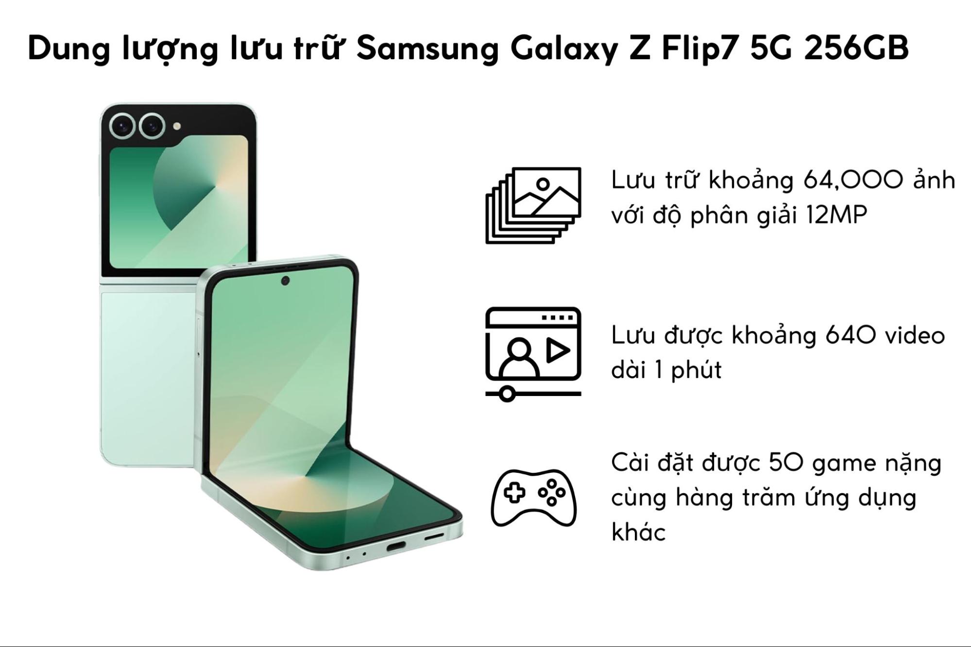 Dung lượng Samsung Galaxy Z Flip7 5G 256GB