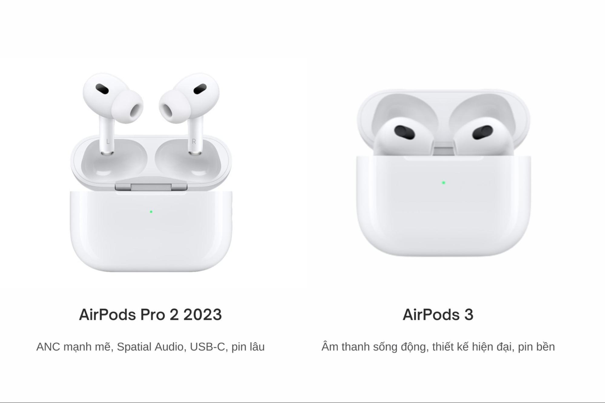 AirPods Pro 2 2023 có những cải tiến đáng kể so với AirPods 3