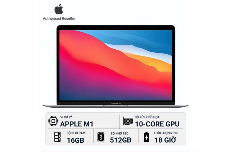 Cấu hình MacBook Air 13-inch 2020 M1 16GB/512GB