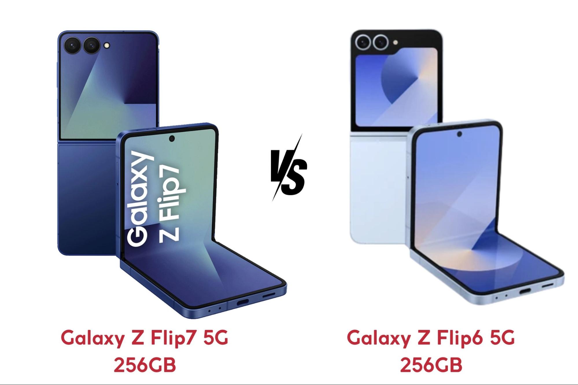 Samsung Galaxy Z Flip7 5G 256GB vs Z Flip6 5G 256GB