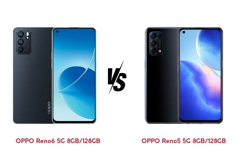OPPO Reno6 5G 8GB/128GB và OPPO Reno5 5G 8GB/128GB