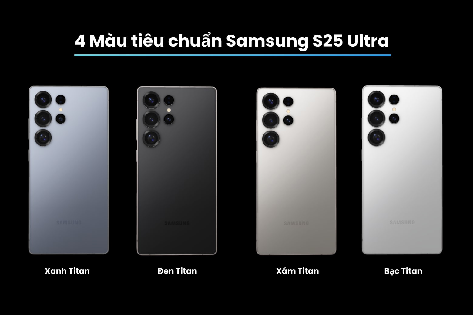 4 màu tiêu chuẩn Samsung S25 Ultra