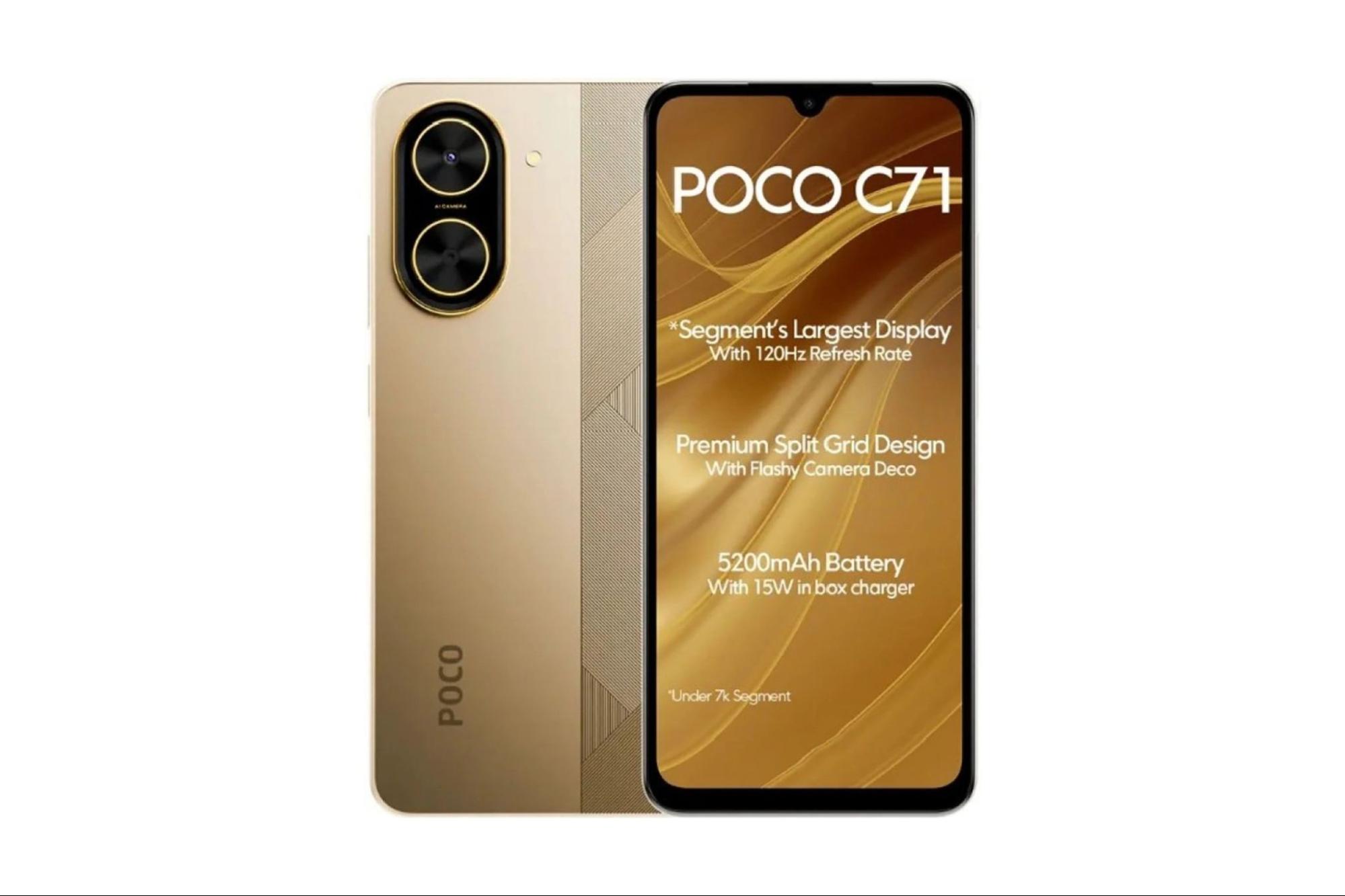POCO C71 Màu Vàng (Yellow)