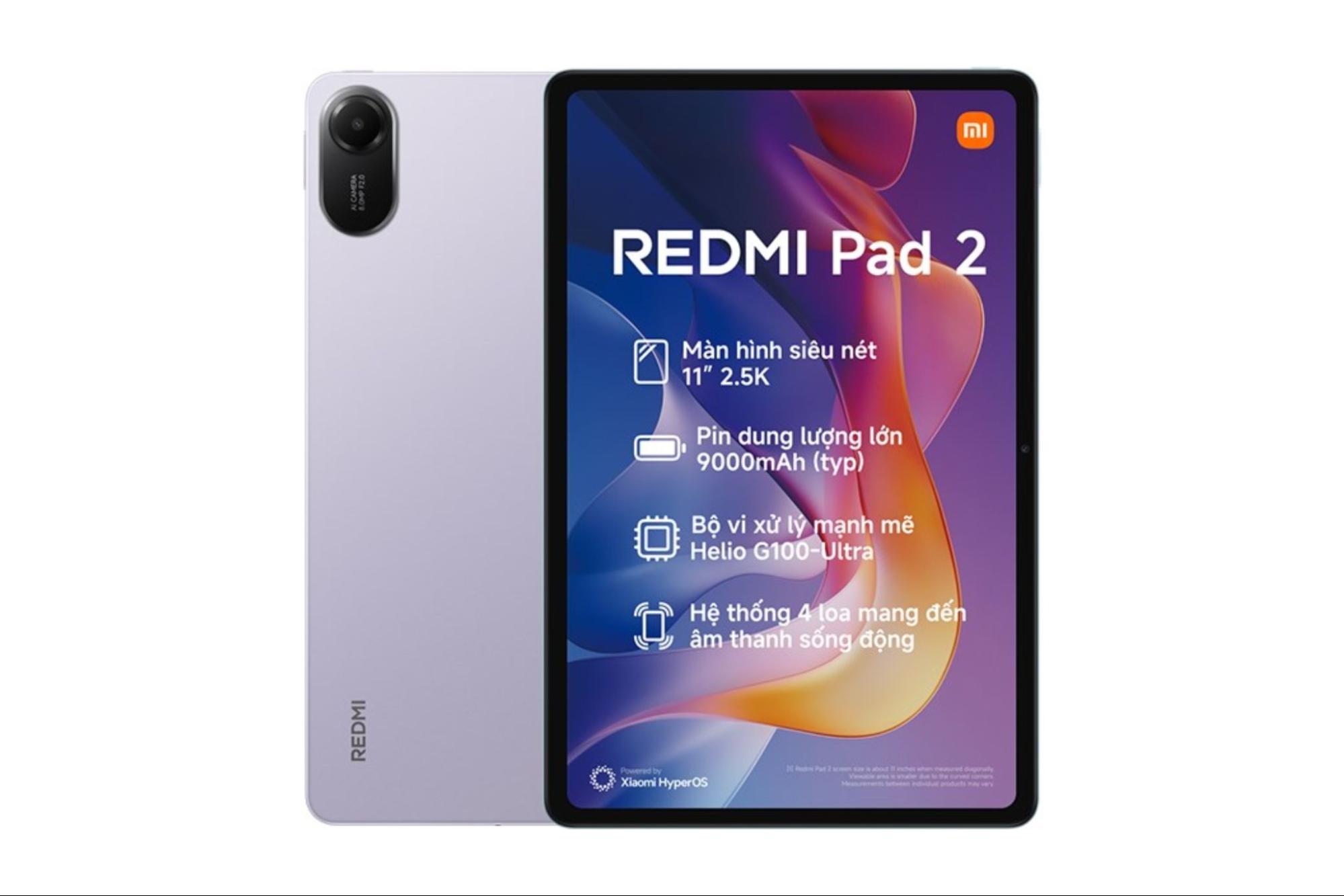Redmi Pad 2 Màu Tím Lavender (Lavender Purple)