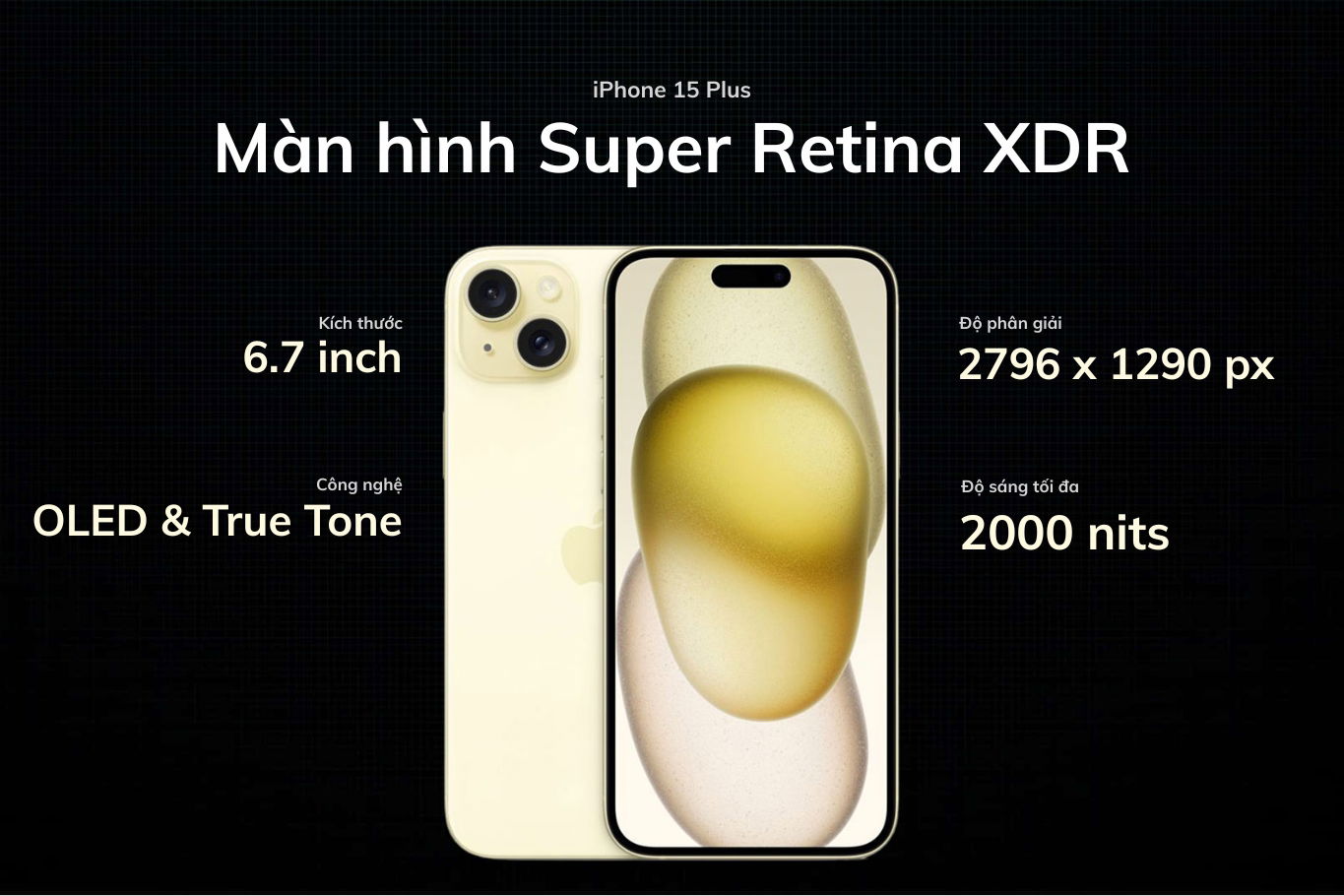 Màn hình Super Retina XDR sắc nét, mượt mà