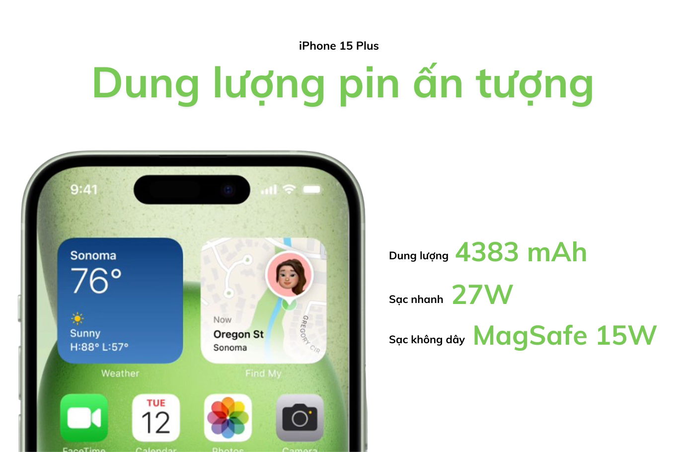 Dung lượng pin ấn tượng được tích hợp công nghệ sạc nhanh 27W